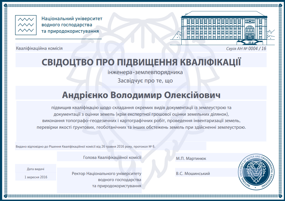 Документи: свідоцтво