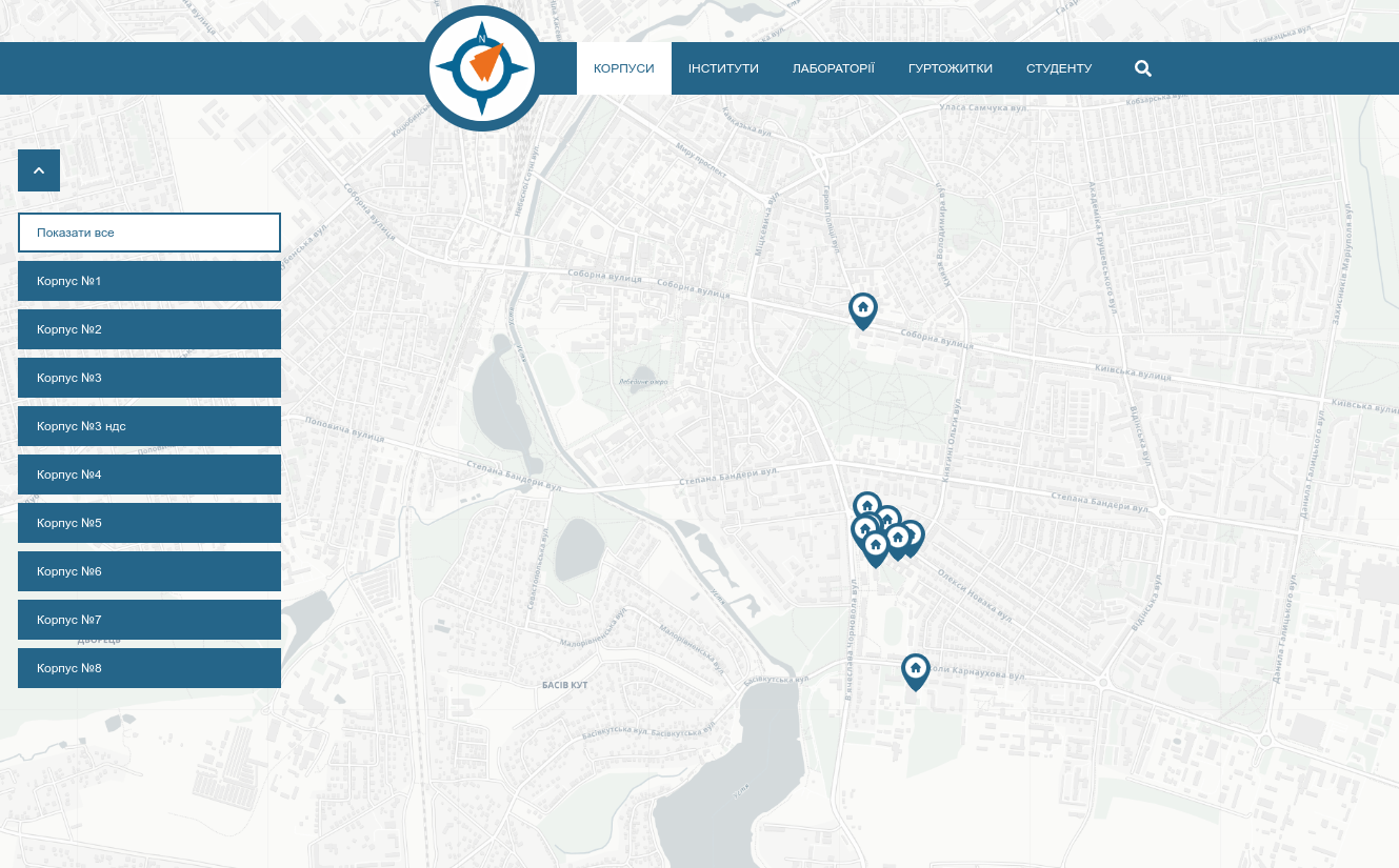 Карта студмістечка